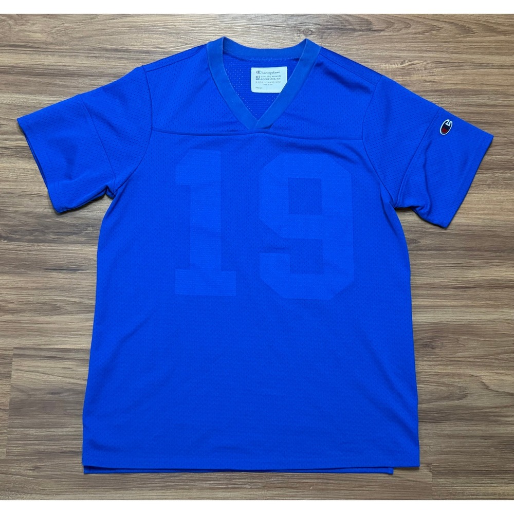 VTG Champion Rochester NY Mesh Football Practice Jersey Royal Blue Mens Sz M USA